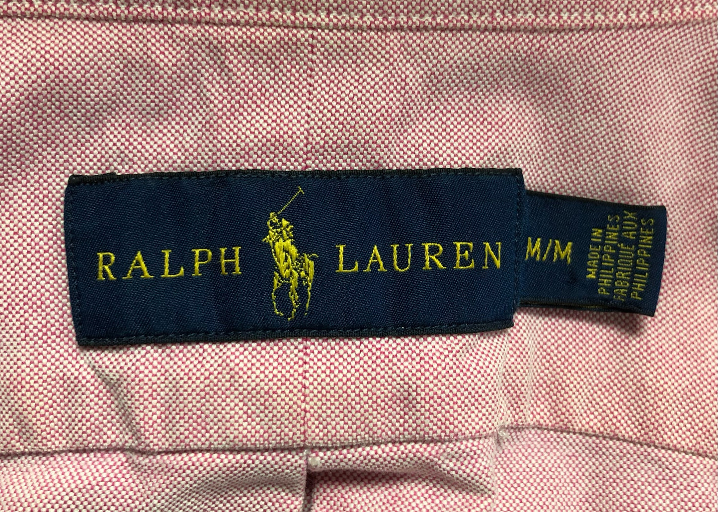 Camisa de botones Polo Ralph Lauren 🏇🏼 Oxford en color Rosado oscuro Talla M Entalle regular (ver descripción)