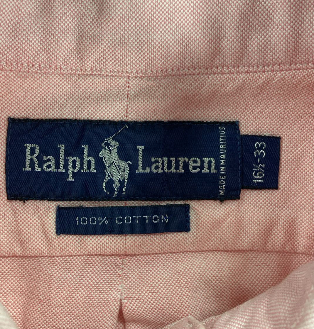 Camisa de botones Polo Ralph Lauren 🏇🏼 Oxford en color Rosado oscuro Talla L Entalle regular (ver descripción)