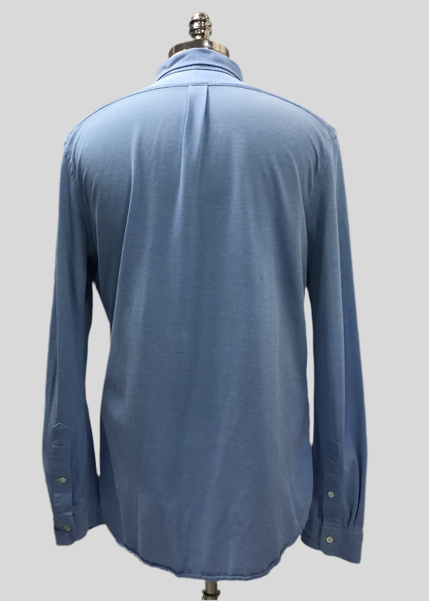 Camisa Polo Ralph Lauren 🏇🏼 Tela camiseta (Knit Oxford) color celeste Talla XL Entalle Regular (ver descripción)