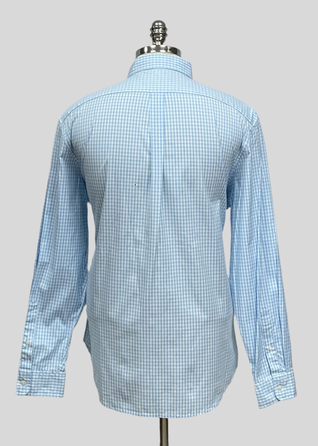 Camisa Vineyard Vines 🐳 de cuadros gingham en color celeste claro y blanco Talla L Entalle Clasico