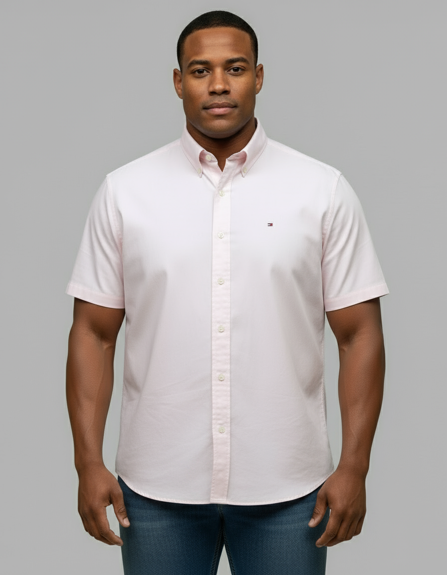 Camisa de botones Tommy Hilfiger 🇺🇸 color rosado claro Talla XXL Entalle Regular