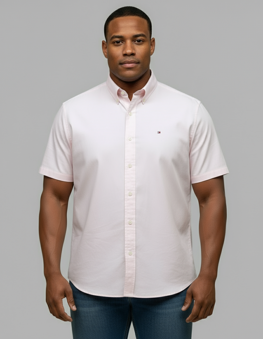 Camisa de botones Tommy Hilfiger 🇺🇸 color rosado claro Talla XXL Entalle Regular