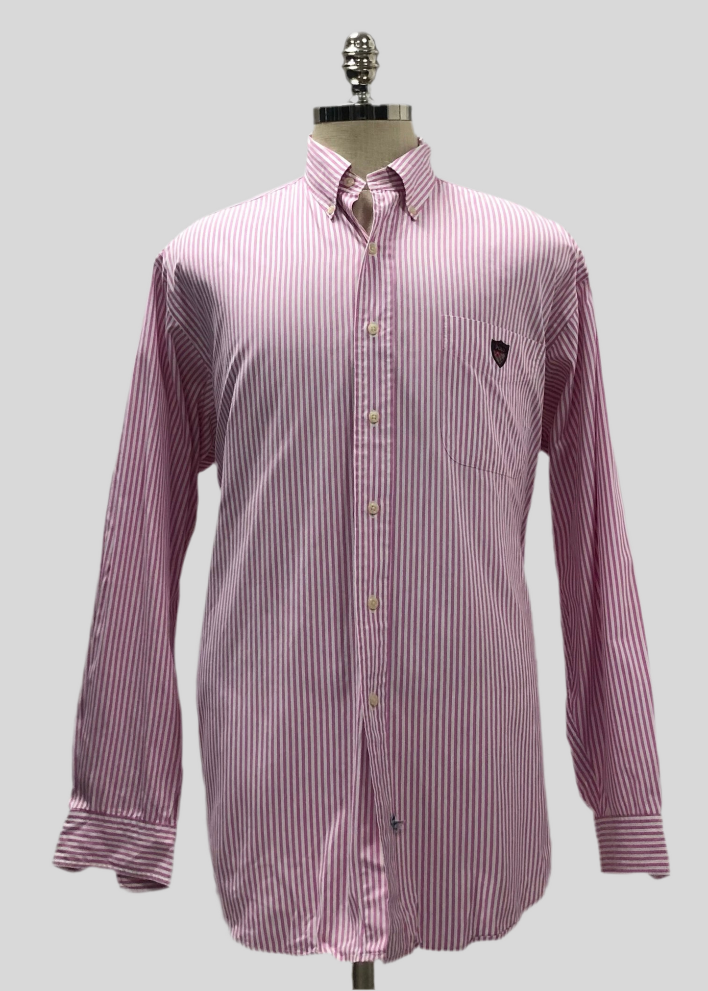 Camisa de botones Polo Ralph Lauren 🏇🏼 de rayas en color rosado y blanco Talla L Entalle Regular (ver descripción)