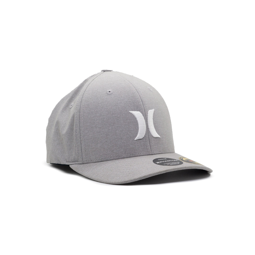 Gorra Hurley 🏄🏽‍♂️ color gris y logotipo en color blanco