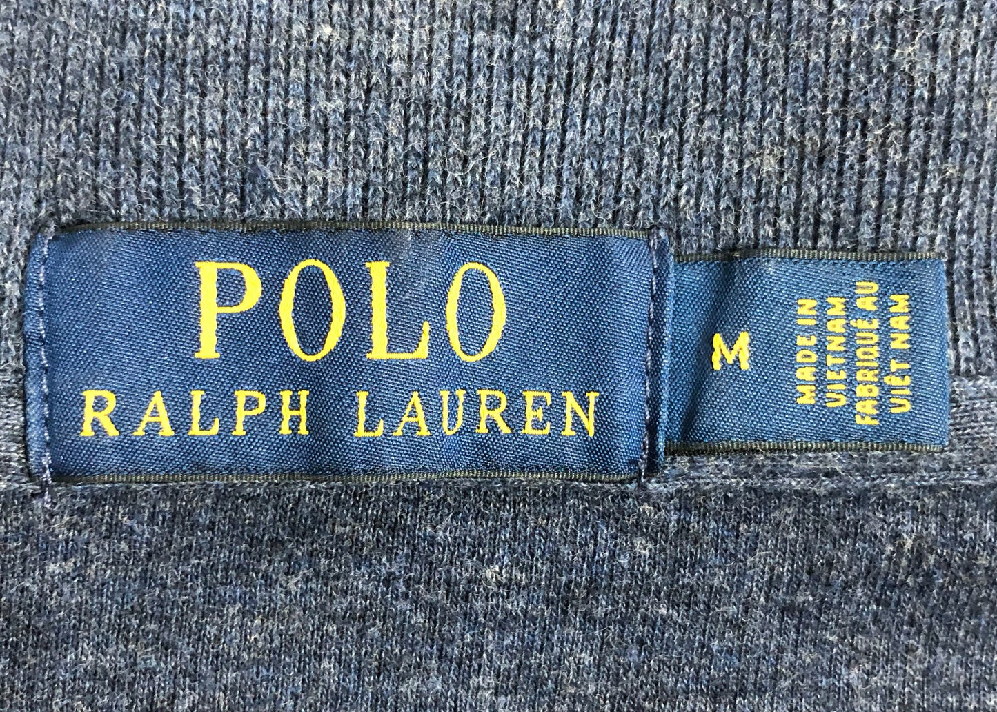 Sueter Jersey Polo Ralph Lauren 🏇🏼 color azul grisáceo con logo en celeste Talla M
