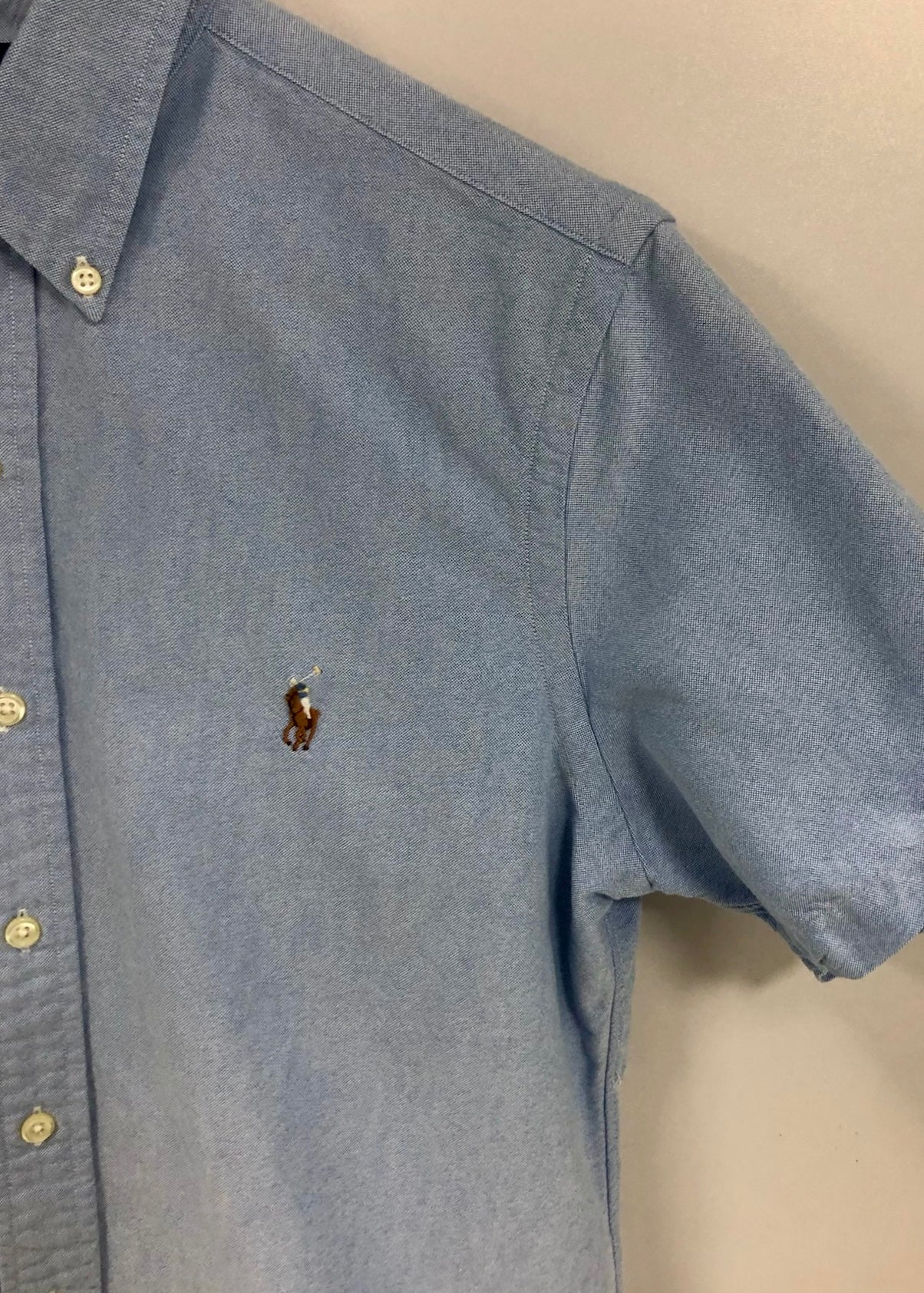 Camisa de botones en color celeste Oxford Polo Ralph Lauren 🏇🏼 Talla S Entalle Regular (ver descripción)