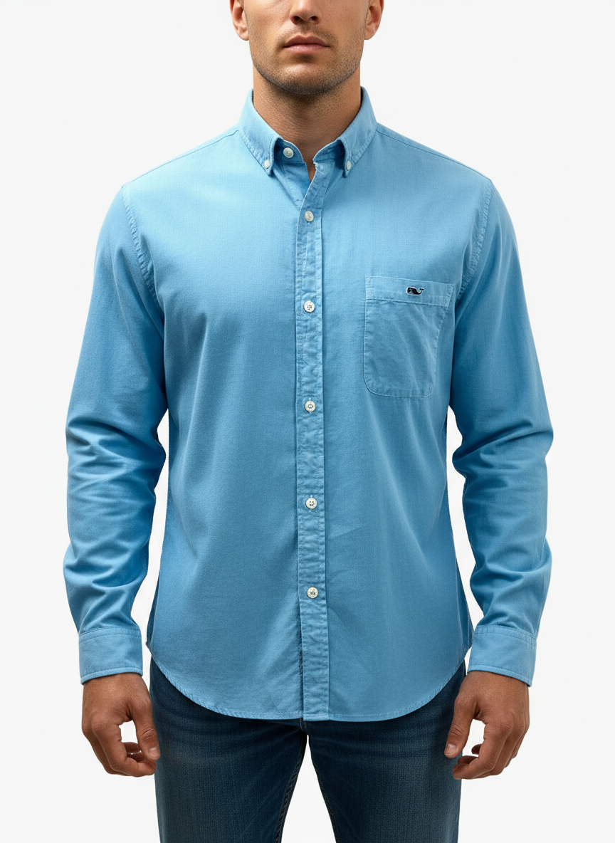 Camisa de botones Vineyard Vines 🐳 Color celeste Talla L Entalle Slim Fit