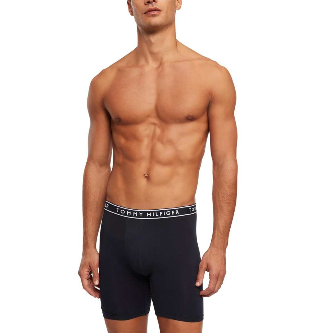 Boxer Briefs Tommy Hilfiger 🇺🇸  Tela algodón stretch color azul navy Talla L
