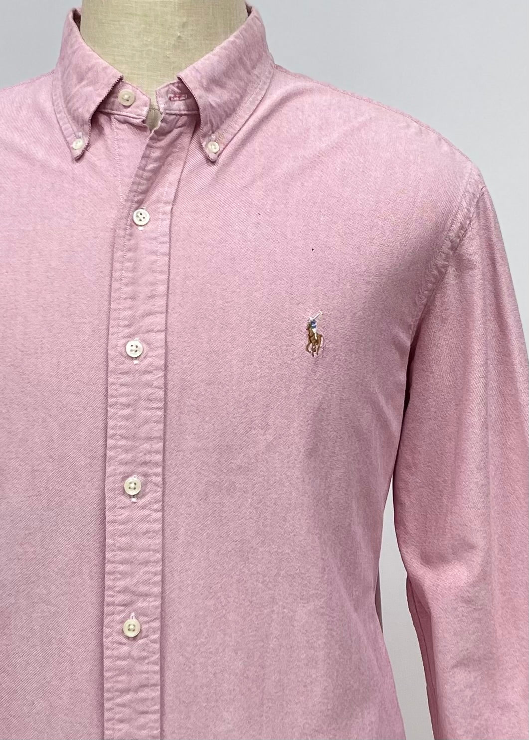 Camisa de botones Polo Ralph Lauren 🏇🏼 Oxford en color rosado oscuro Talla XXL Entalle Regular