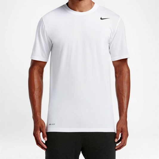 Camiseta de entrenamiento cuello redondo Nike ✔️ color gris claro manga corta Talla M