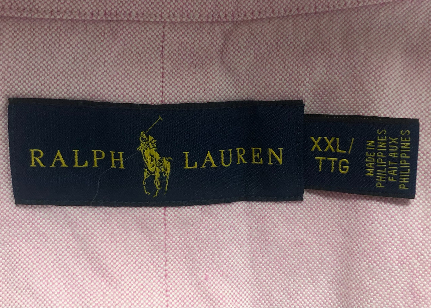 Camisa de botones Polo Ralph Lauren 🏇🏼 Oxford en color rosado claro Talla XXL Entalle Regular
