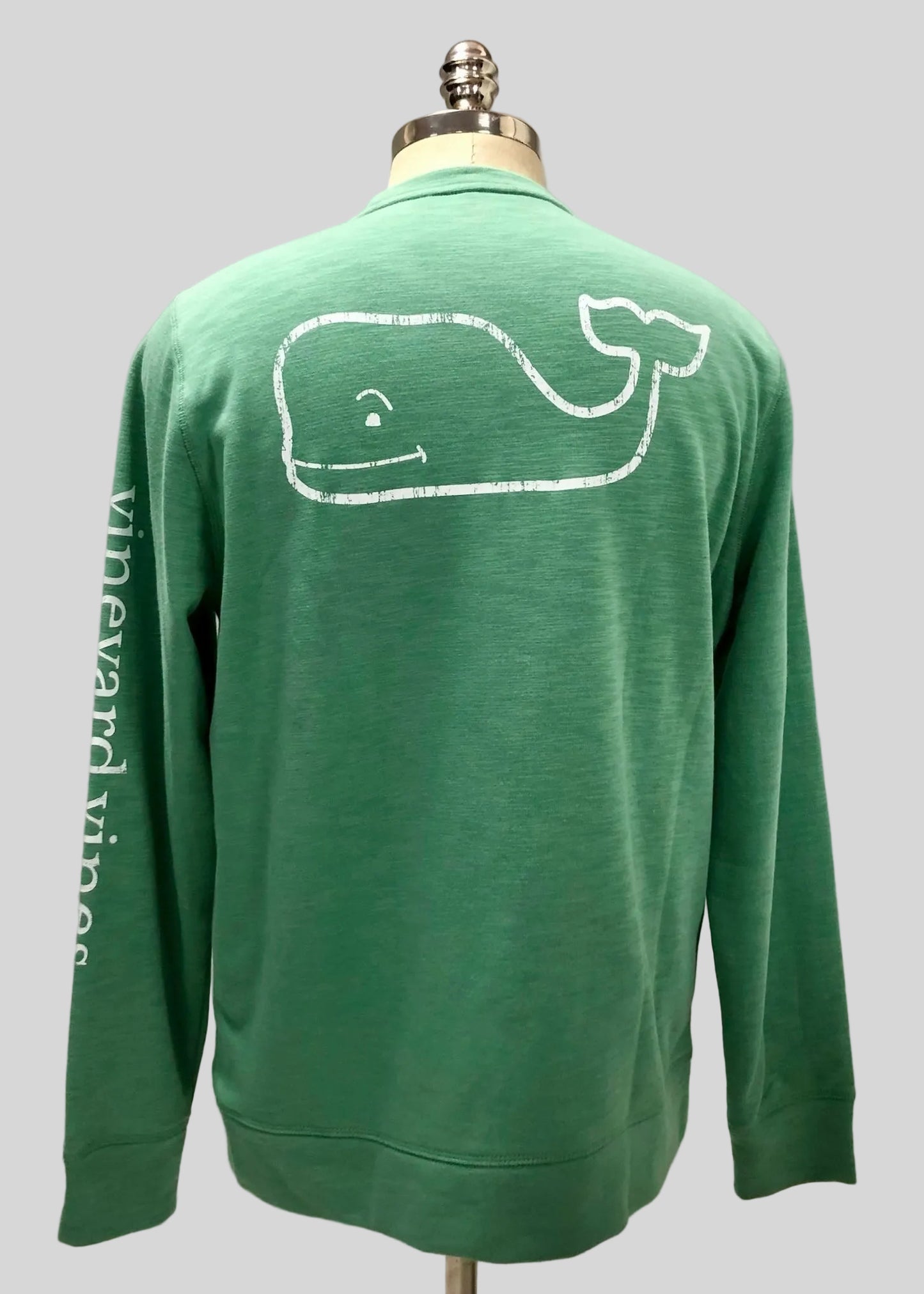 Sueter Jersey con cuello Redondo Vineyard Vines 🐳 color verde claro Talla M