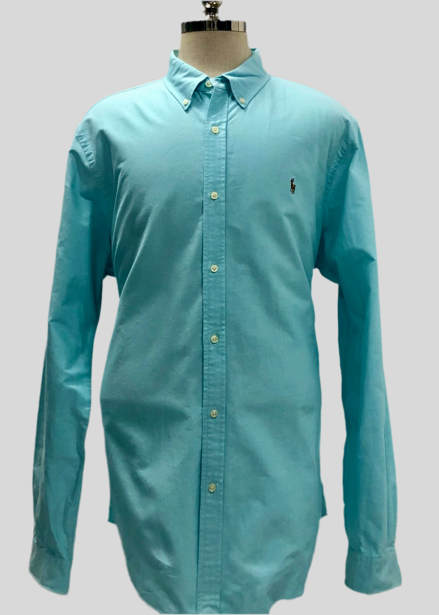 Camisa de botones Polo Ralph Lauren 🏇🏼 Oxford en color turquesa Talla XXL Entalle Slim Fit