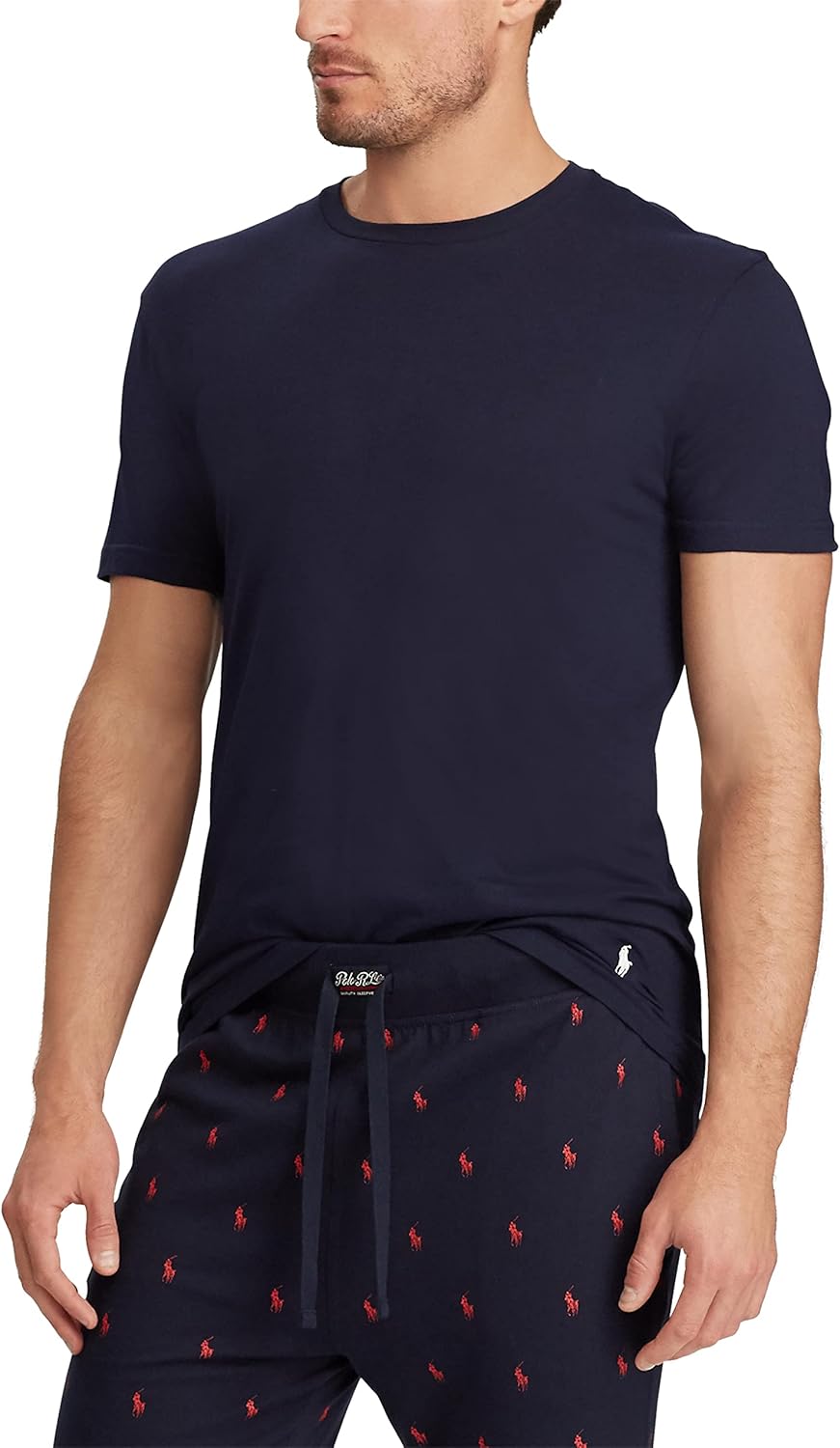 Paquete de 3 Camiseta Interior Polo Ralph Lauren 🏇🏼 Cuello redondo Tela algodón color negro, azul navy y gris Talla M