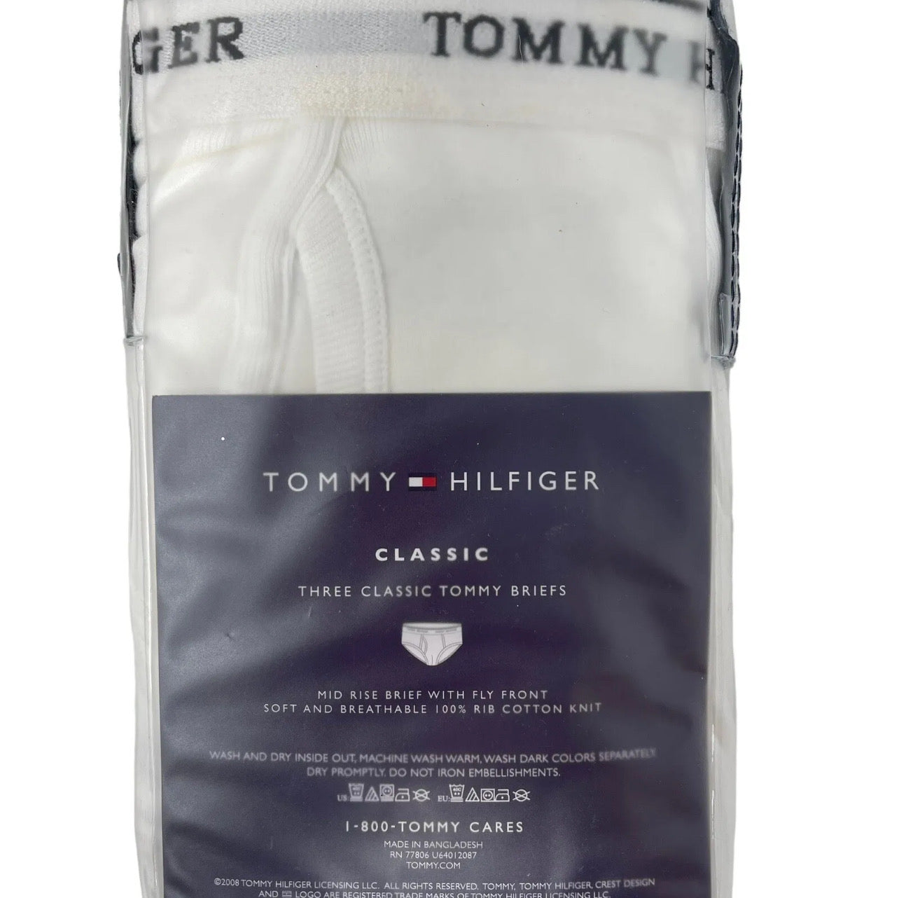 Paquete de 3 Calzoncillos a la cintura Tommy Hilfiger - Tela de algodon en color blanco Talla XL