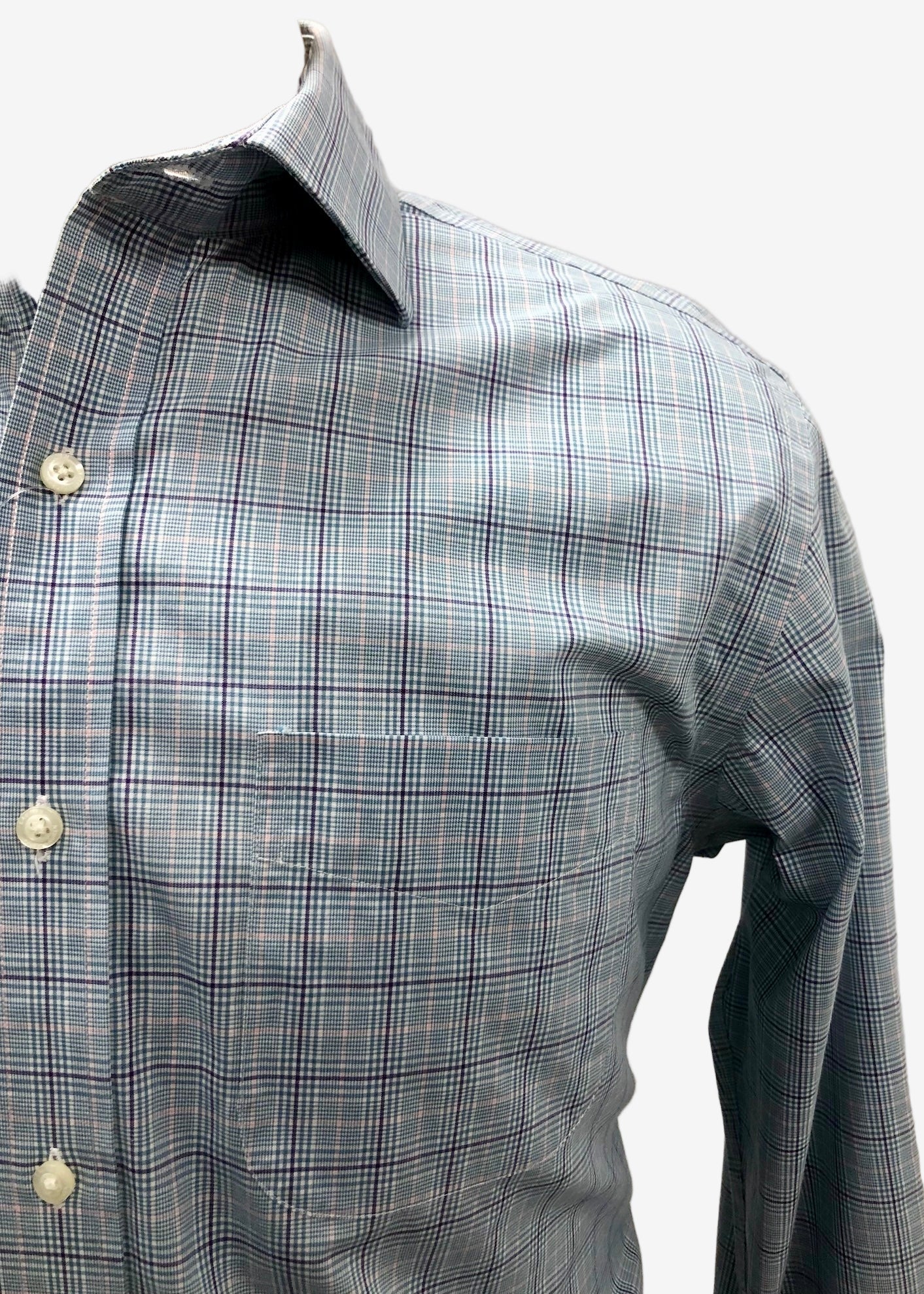 Camisa de botones Polo Ralph Lauren 🏇🏼 de cuadros rosado, azul y celeste Talla L Entalle Clásico