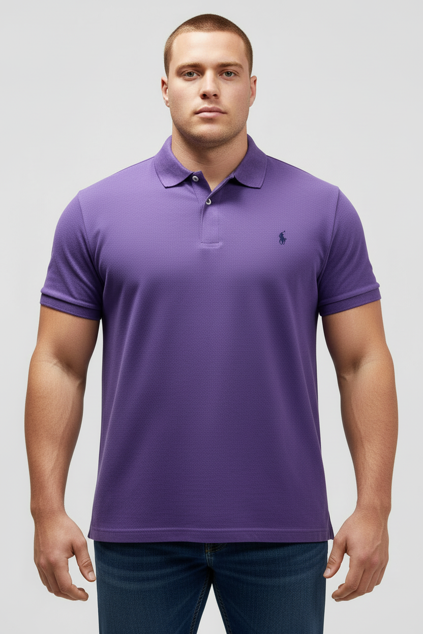 Camiseta Polo Ralph Lauren 🏇🏼 color morado Talla XL Entalle Clásico