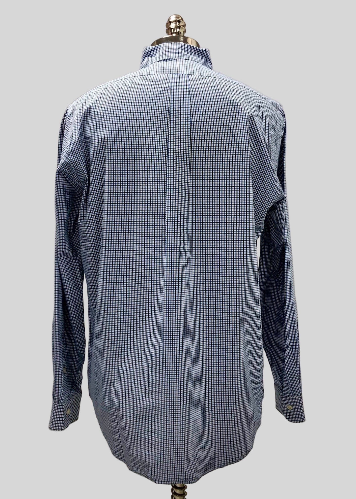 Camisa Polo Ralph Lauren 🏇🏼 de cuadros en color azul, negro y blanco Talla L Entalle Regular