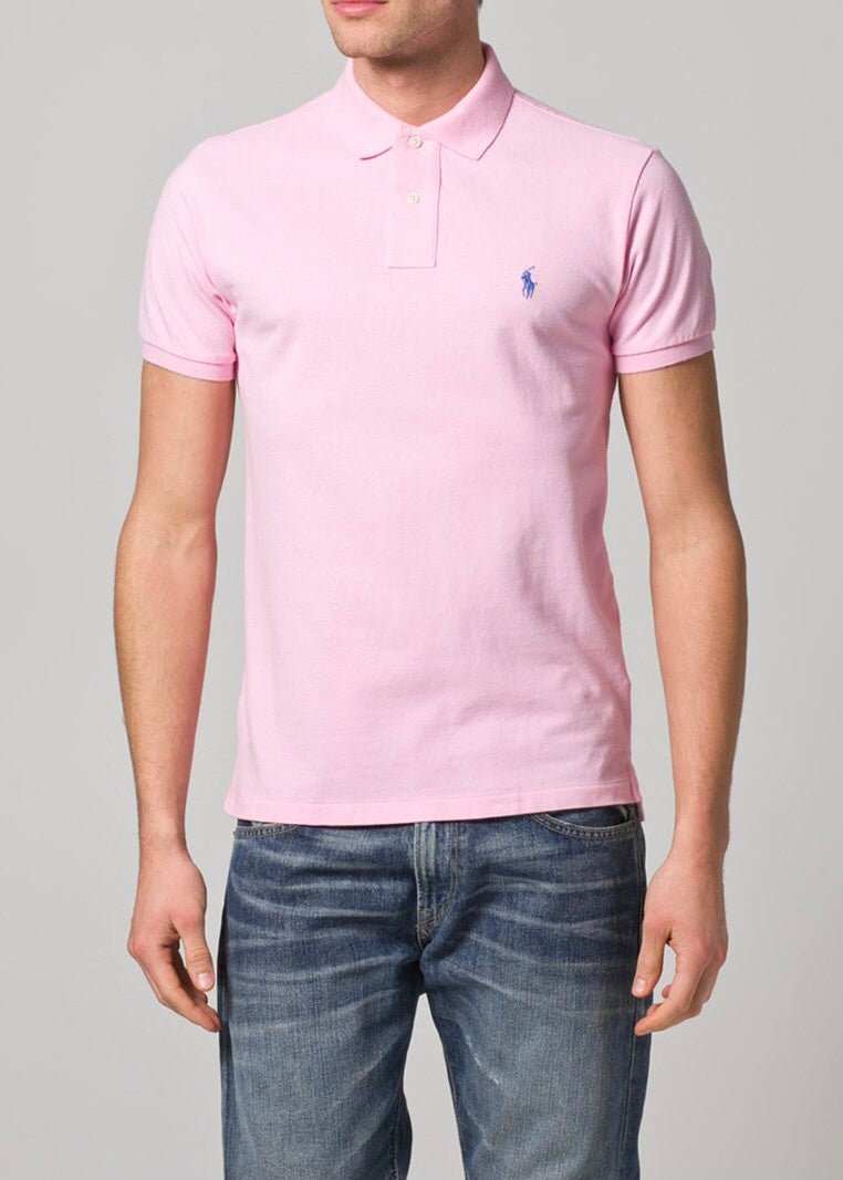 Camiseta Polo Ralph Lauren 🏇🏼color rosado claro Talla S Entalle Regular