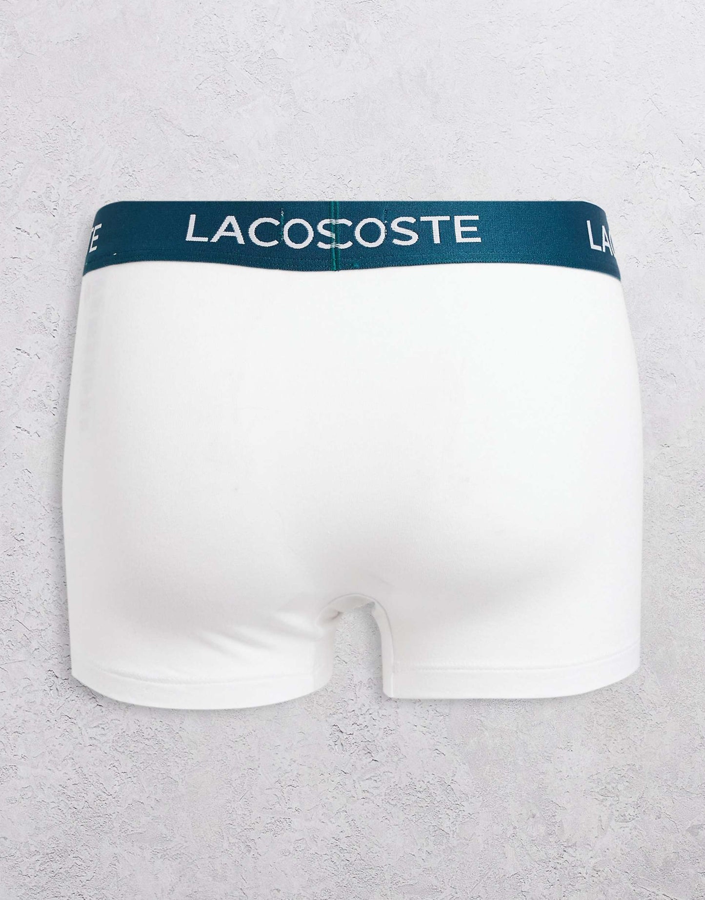 Paquete de 3 Boxer Briefs Lacoste 🐊 Tela algodón stretch color blanco, gris y negro Talla M