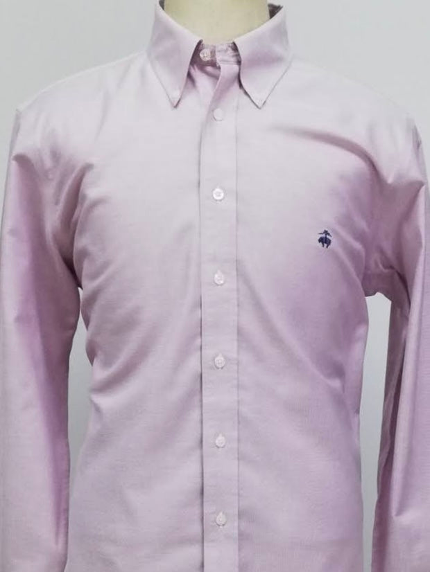 Camisa Brooks Brothers 🐑 color rosado claro tornasol Talla L Entalle Regular