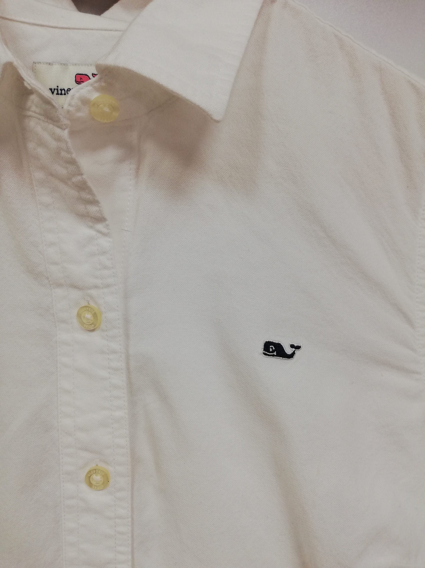 Camisa de mujer Vineyard Vines 🐳 Oxford color blanco Talla XS (0) Entalle Clásico