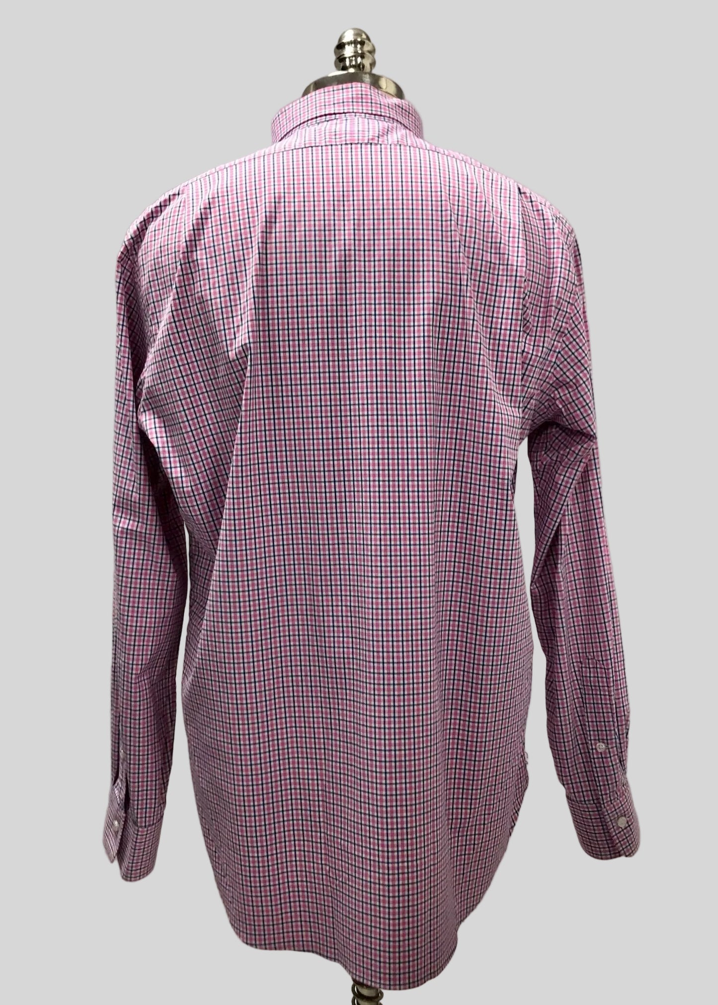 Camisa de botones Polo Ralph Lauren 🏇🏼 Performance de cuadros rosado, azul y blanco Talla L Entalle Regular