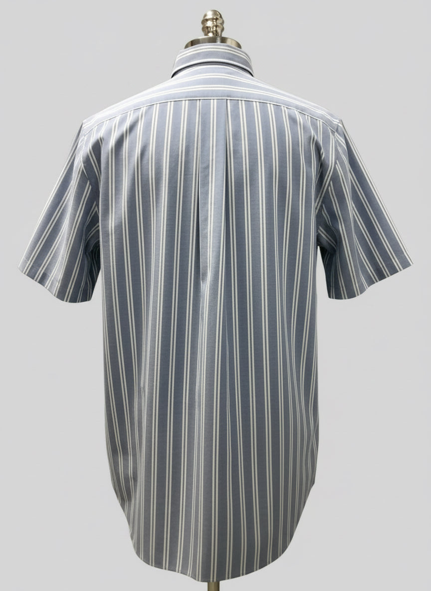 Camisa de botones Brooks Brothers 🐑 De rayas en color celeste y blanco Talla XL Entalle Slim Fit