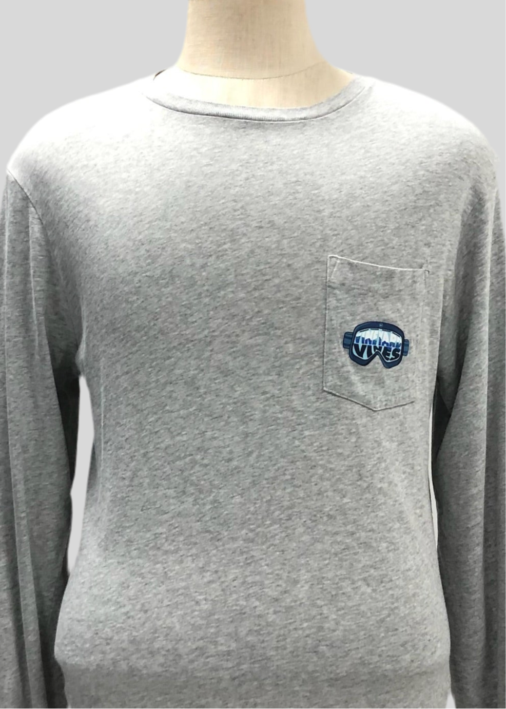 Camiseta cuello redondo Vineyard Vines 🐳 color gris claro con Diseño de lentes Talla M