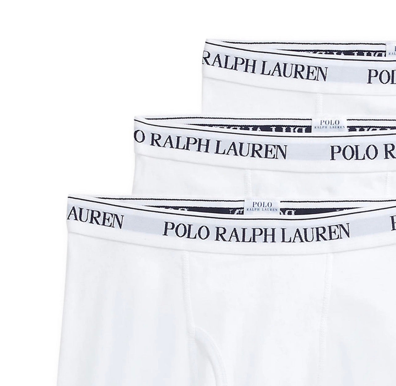 Paquete de 3 Boxer Briefs Polo Ralph Lauren 🏇🏼 Classic Fit Tela algodón stretch color blanco Talla L