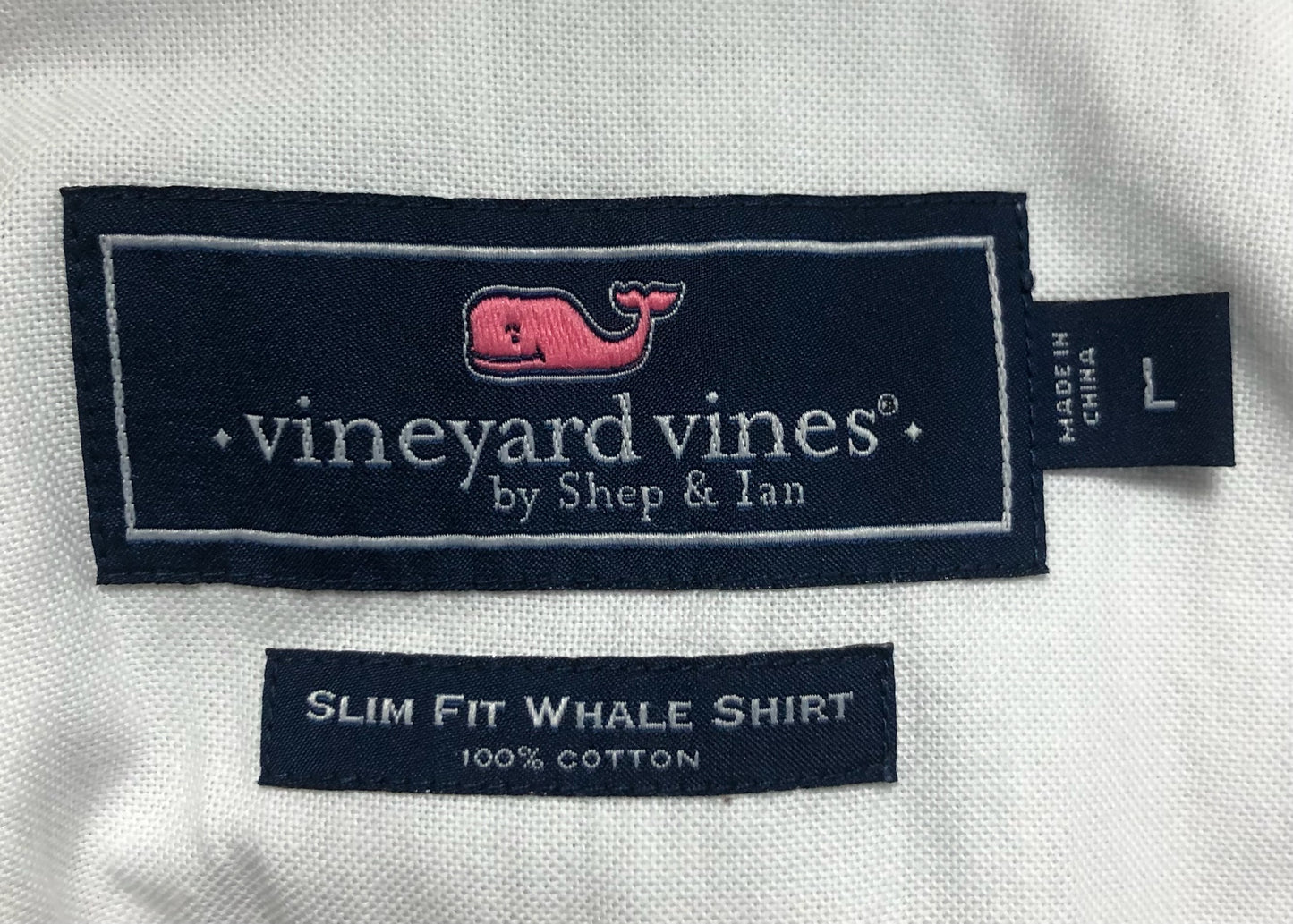 Camisa de botones Vineyard Vines 🐳  Color blanco Talla L Entalle Slim Fit