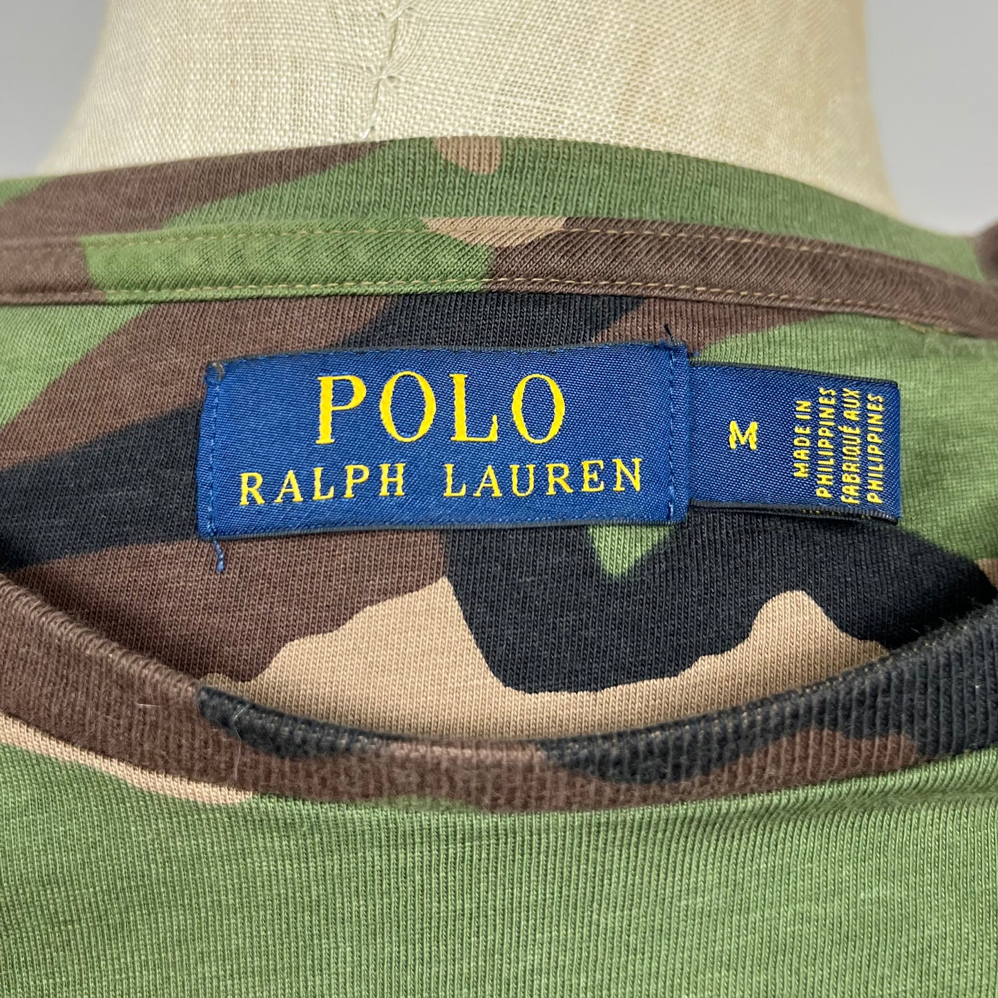 Camiseta cuello redondo Polo Ralph Lauren 🏇🏼 diseño camuflaje manga larga Talla M