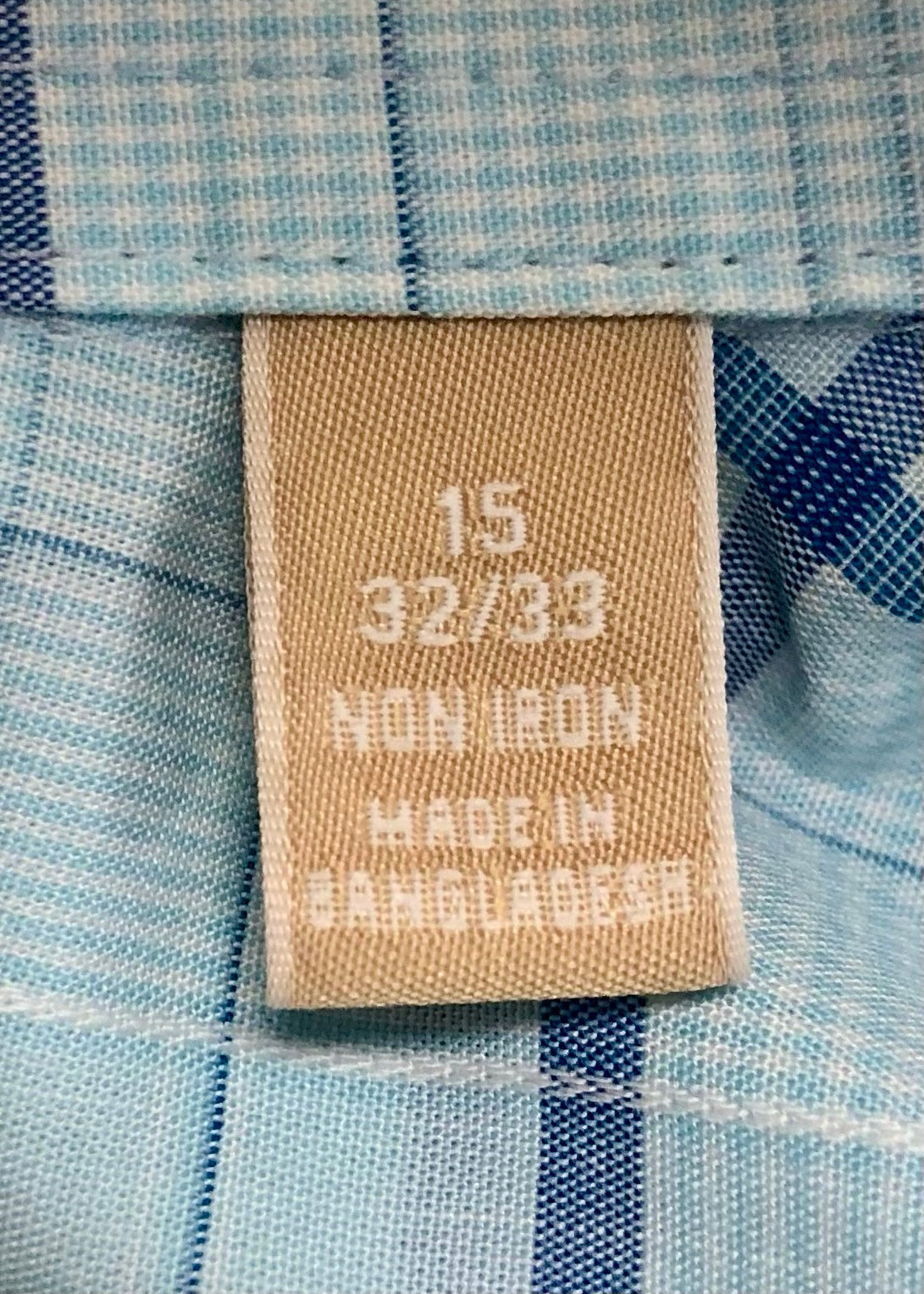Camisa de botones Michael Kors 🇺🇸 de cuadros en celeste y azul Talla M Entalle Regular