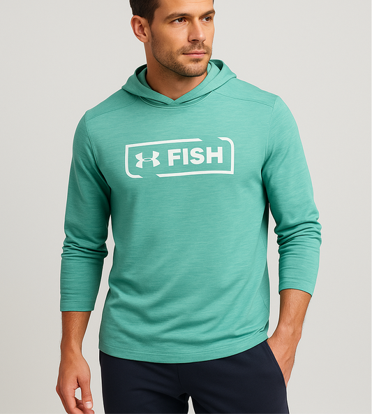 Sueter Jersey con capucha Under Armour 🏋🏽 color verde claro Talla M Entalle Regular