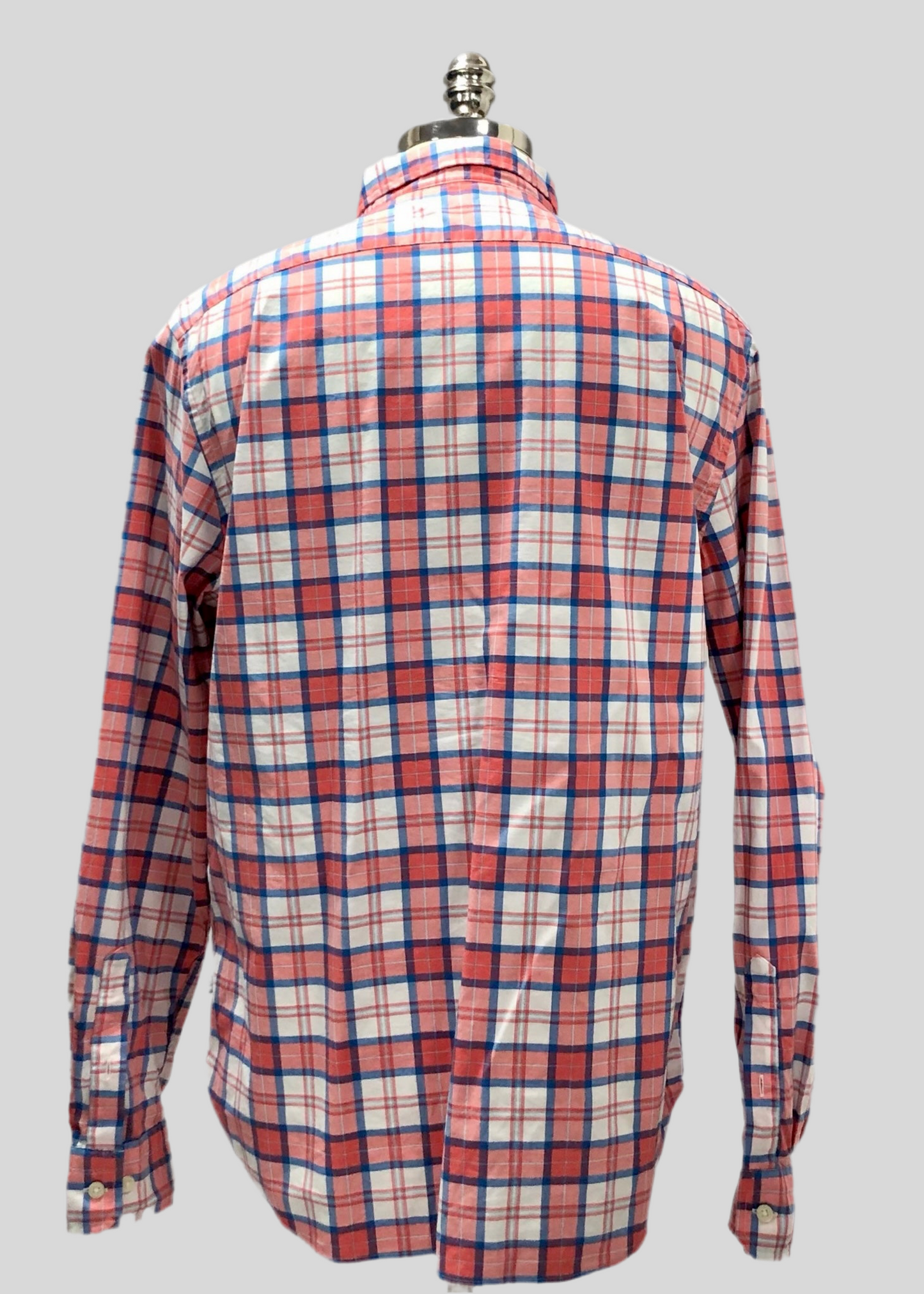 Camisa de botones Nautica ⚓️ de cuadros en color rosado, celeste y blanco Talla L Entalle Clásico