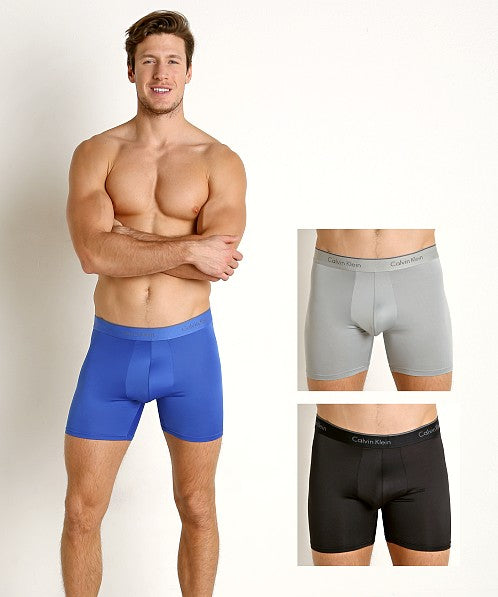 Paquete de 3 Calzoncillos tipo Boxer Calvin Klein de Microfibra - Cooling Technology en Talla S