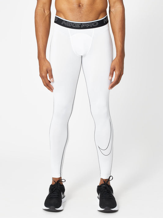 Mallas de entrenamiento Nike ✔️ Pro Dri-FIT para hombre en Color blanco y cintura en negro Talla L, XL y XXL