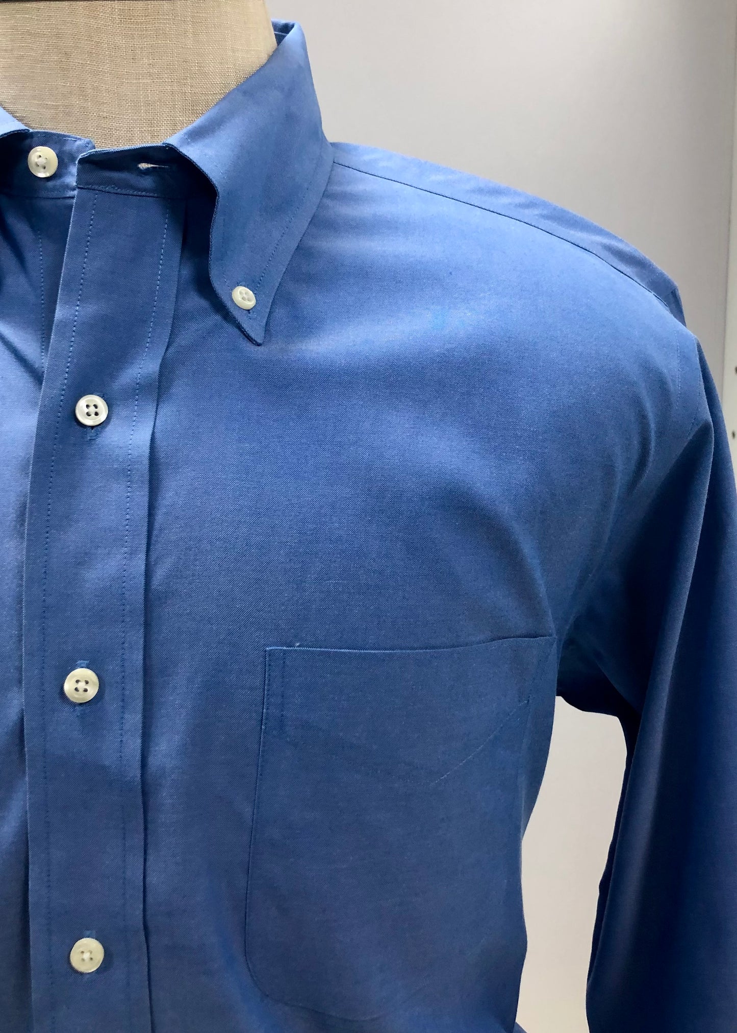 Camisa de botones Brooks Brothers 🐑 color azul Talla XL Entalle Regular