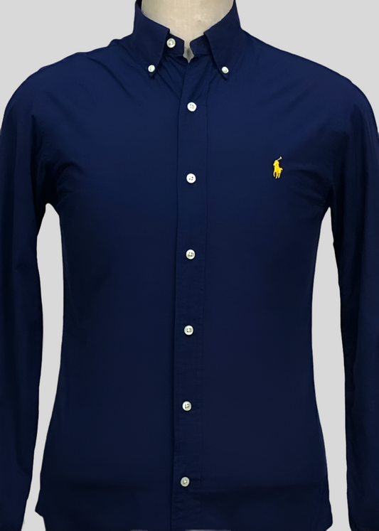 Camisa de botones Polo Ralph Lauren 🏇🏼 en color azul navy Talla S Entalle Slim Fit