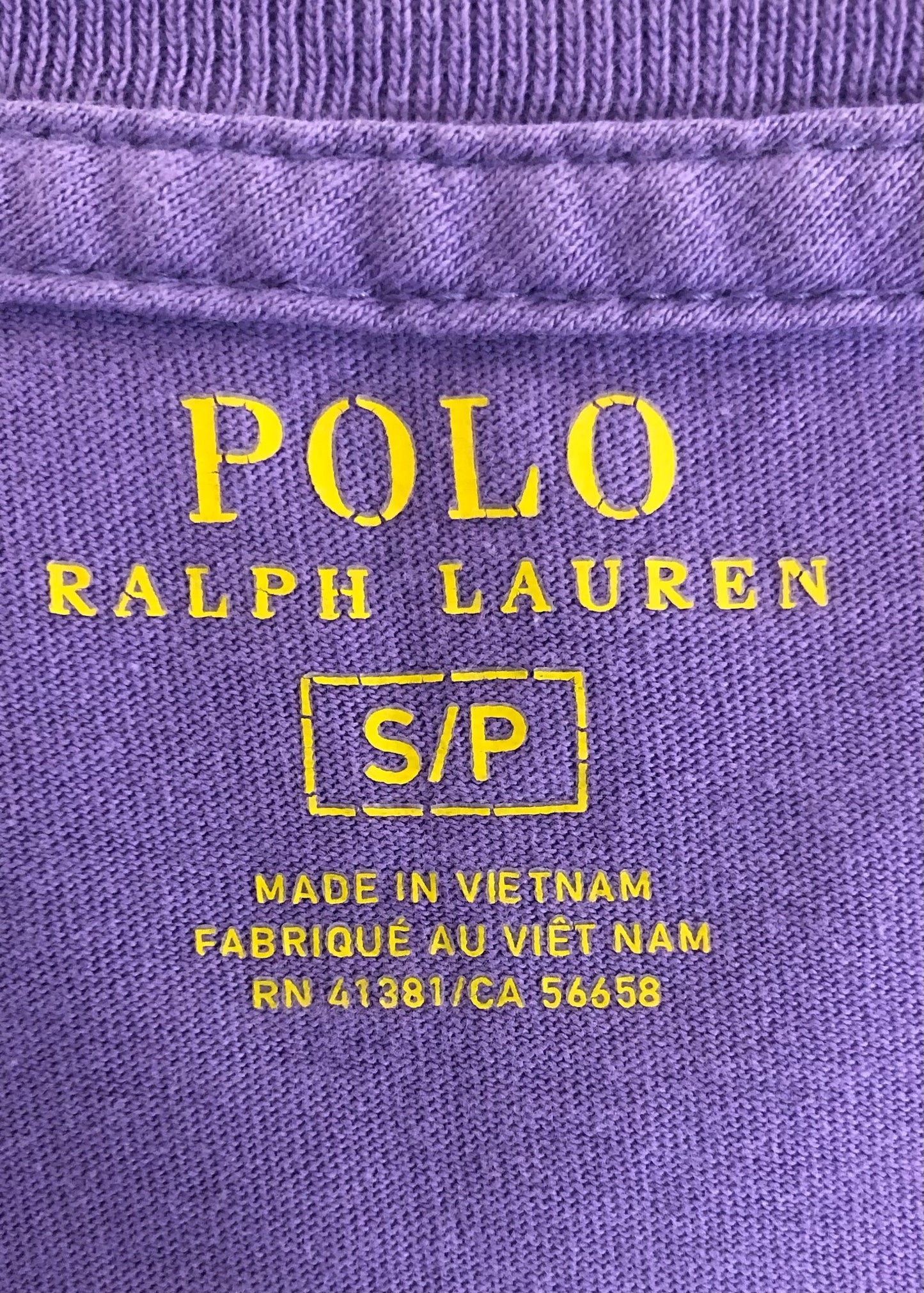 Camiseta cuello redondo Polo Ralph Lauren 🏇🏼 color lila Talla Small