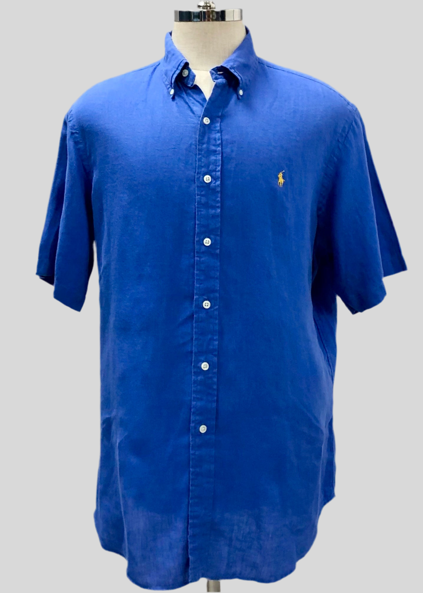 Camisa de botones Polo Ralph Lauren 🏇🏼 de Lino en color azul Talla L Entalle Clásico