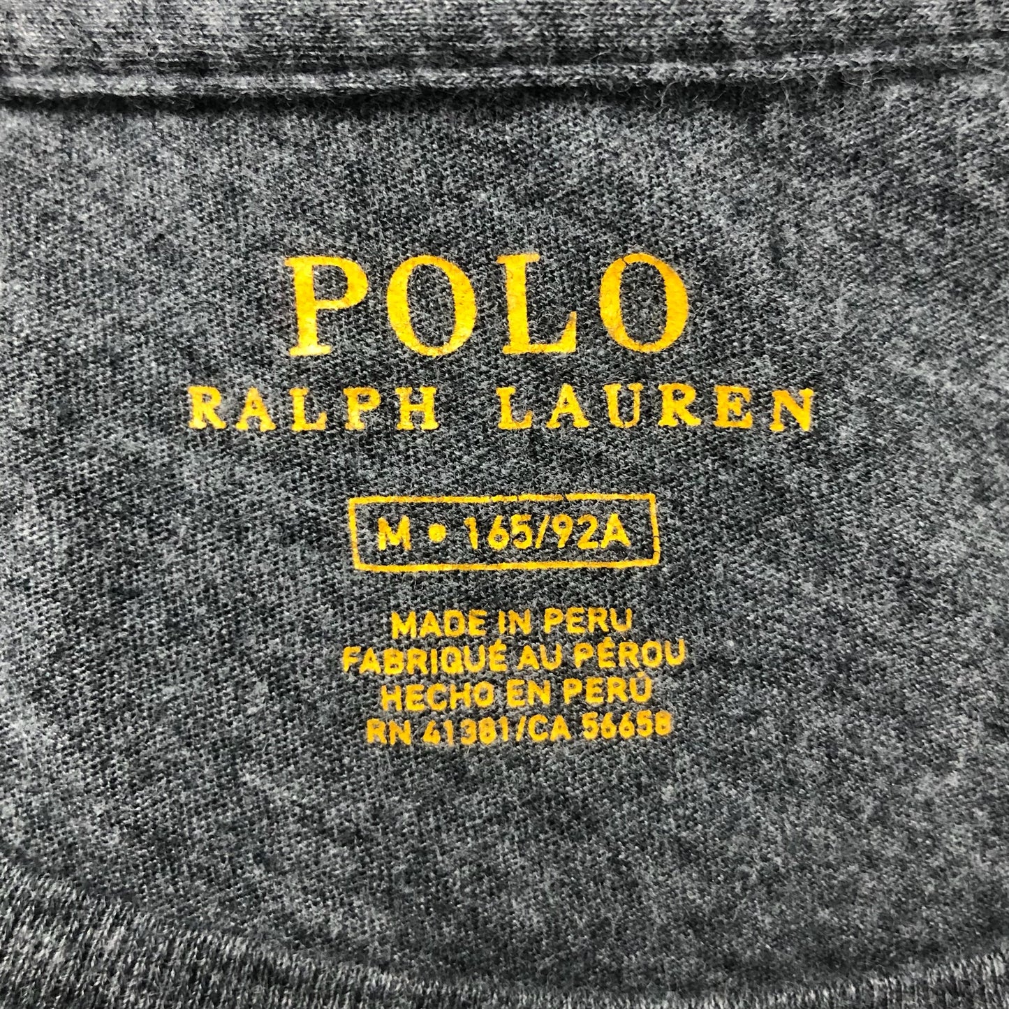 Camiseta de mujer cuello redondo Polo Ralph Lauren 🏇🏼 color gris oscuro con logo en color blanco Talla M Entalle Regular