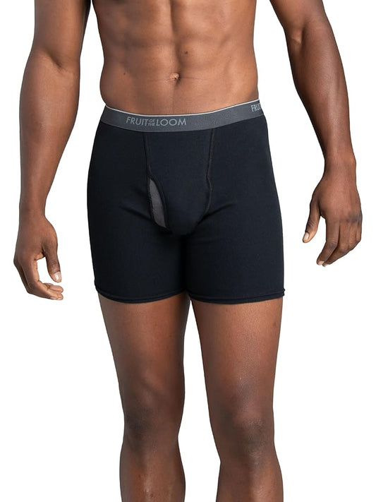 Calzoncillos tipo Boxer Fruit of the Loom 🍊 de algodón en color negro en Talla S