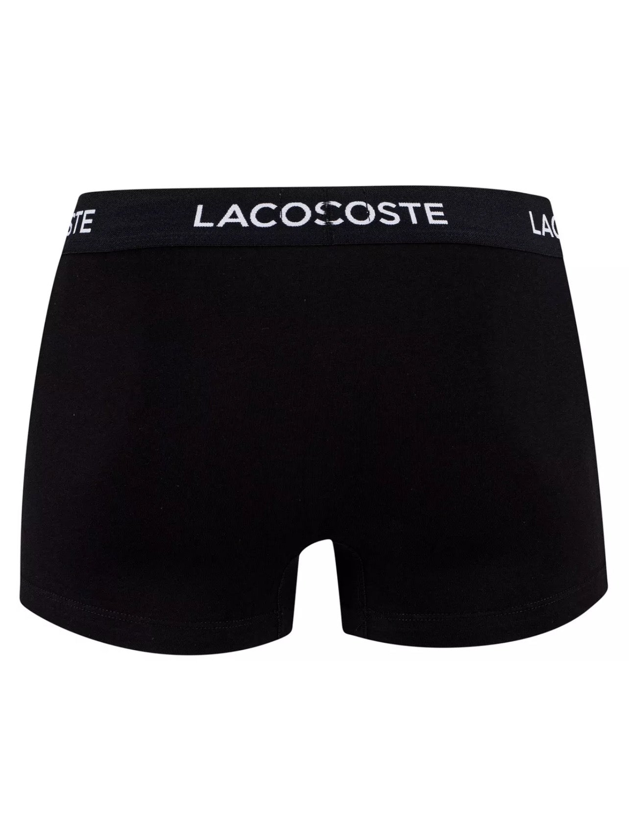 Paquete de 5 Boxer Briefs Lacoste 🐊 Tela algodón stretch color negro Talla M