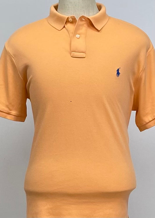Camiseta Polo Ralph Lauren 🏇🏼 color naranja claro y logo azul navy Talla L Entalle Clásico