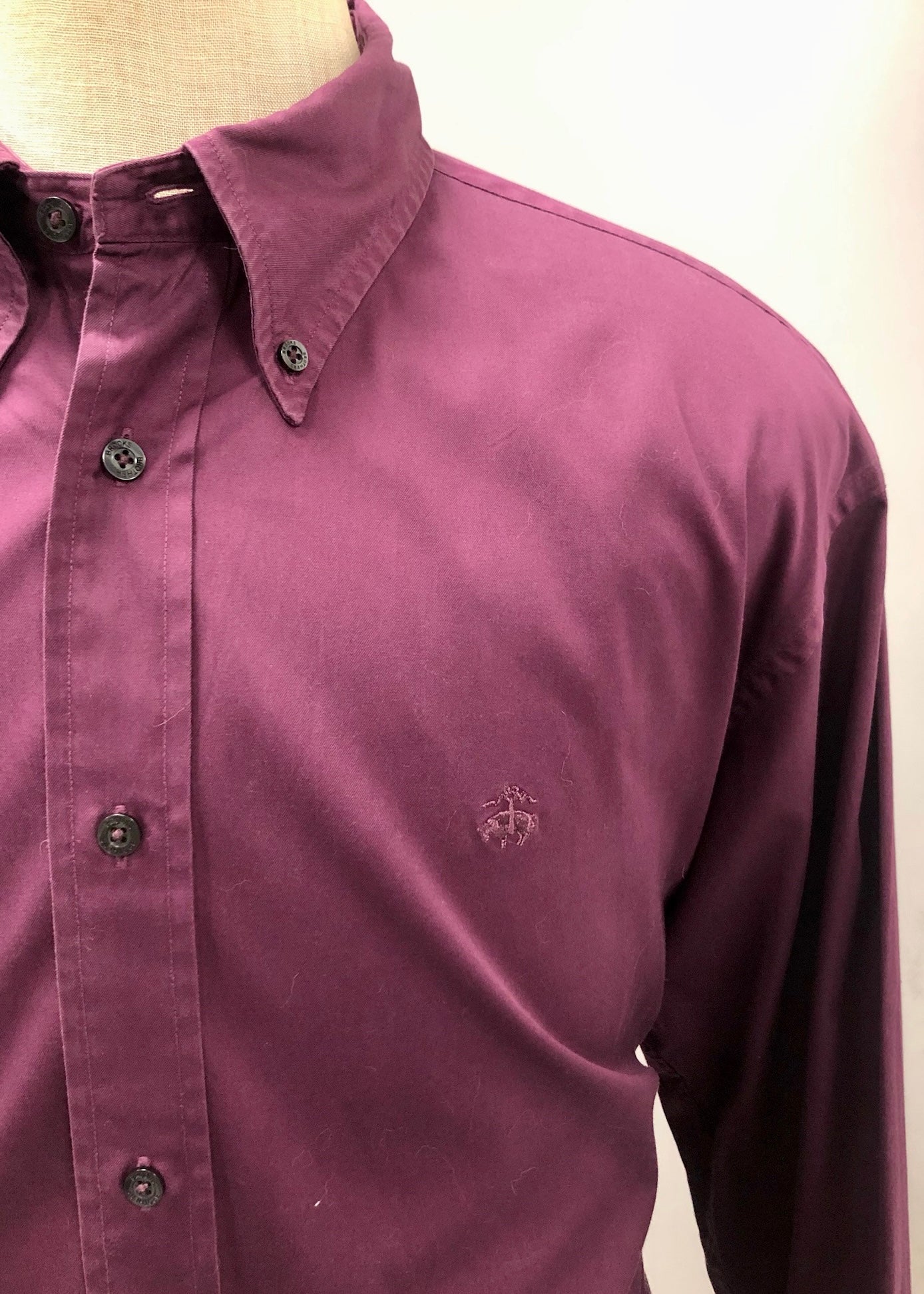 Camisa de botones Brooks Brothers 🐑 color rojo oscuro Talla XXL Entalle Regular