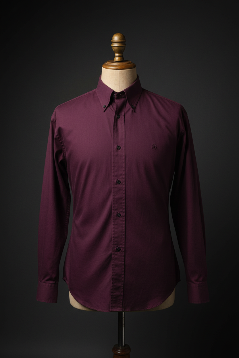 Camisa de botones Brooks Brothers 🐑 color rojo oscuro Talla XXL Entalle Regular