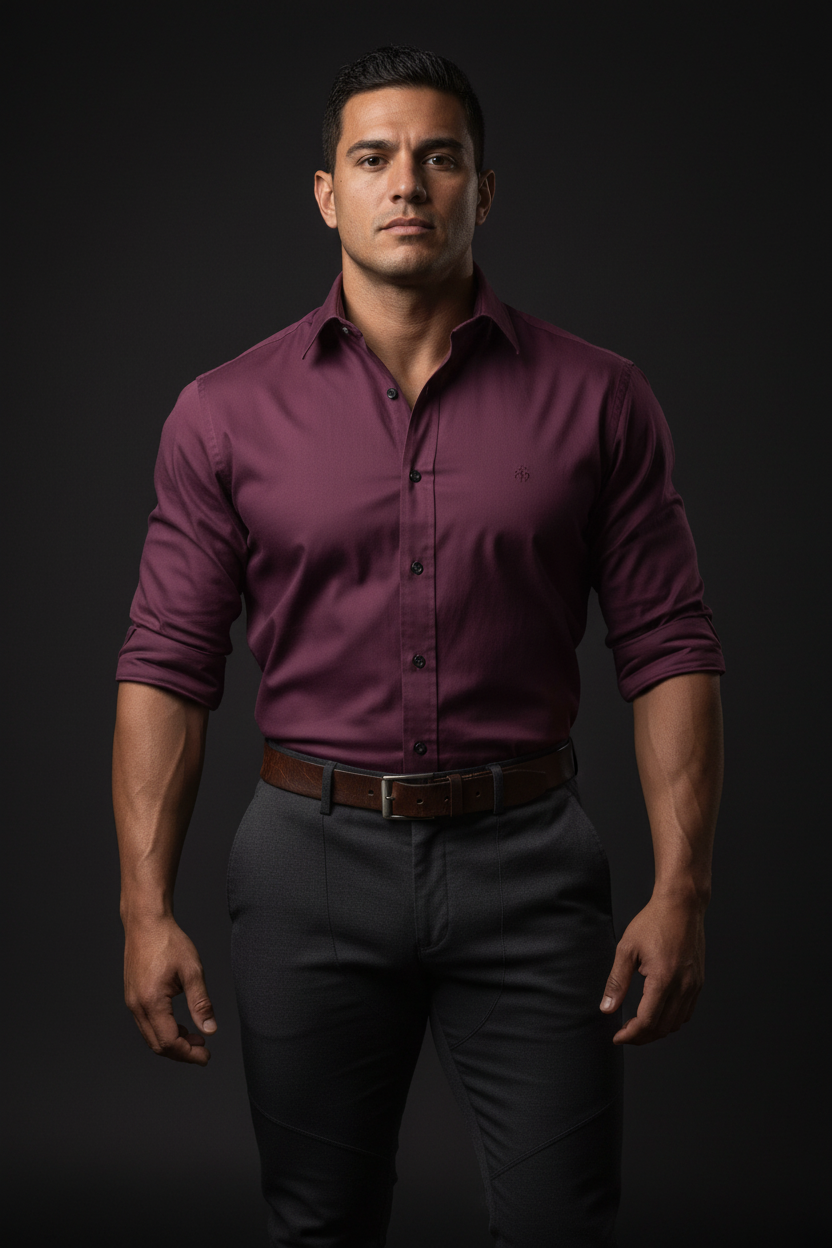 Camisa de botones Brooks Brothers 🐑 color rojo oscuro Talla XXL Entalle Regular