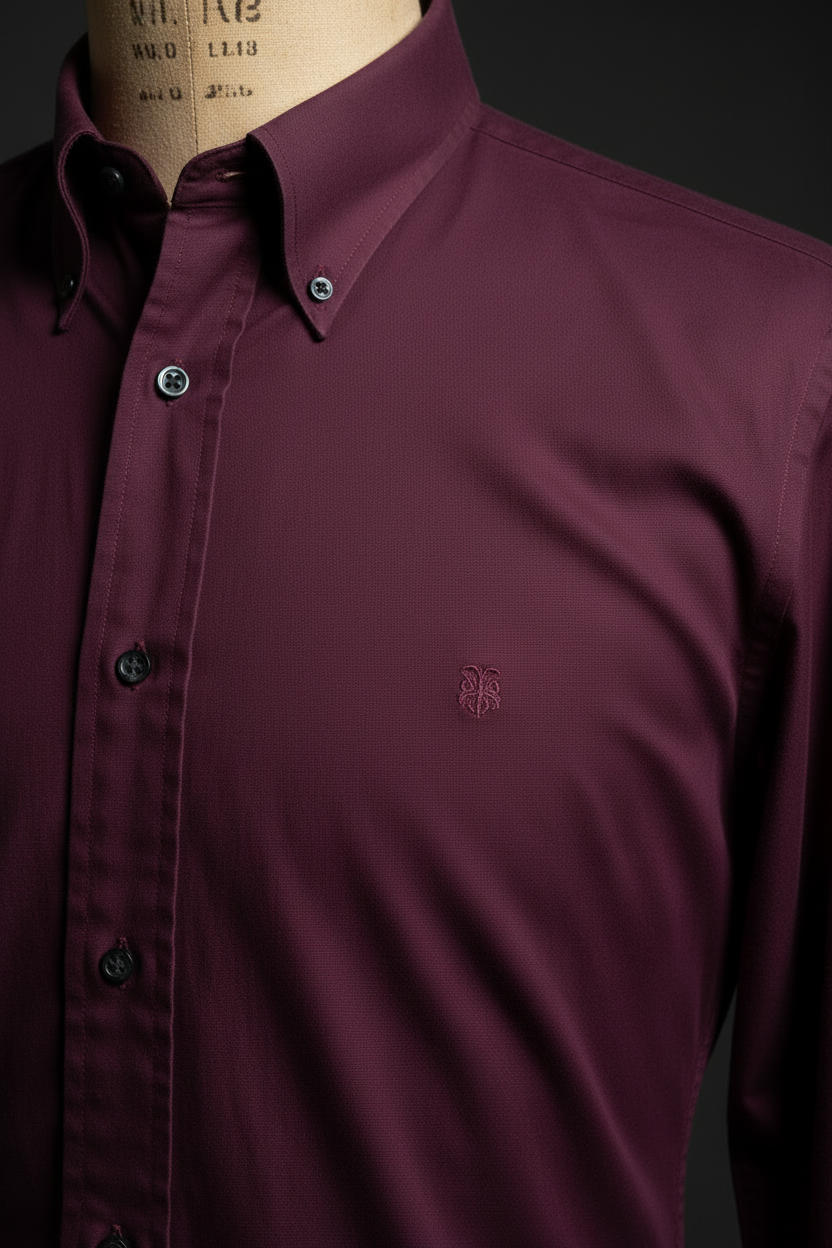 Camisa de botones Brooks Brothers 🐑 color rojo oscuro Talla XXL Entalle Regular
