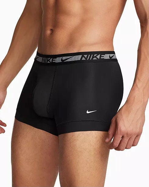 Paquete de 3 Calzoncillos tipo Boxer Nike Dri-Fit Ultra Stretch Micro - Tela dry-fit en color negro Talla XXL